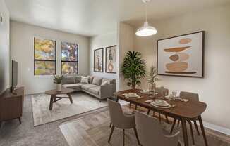 Dining and LIving Room Area at Copper Ridge Apartments in Kingman