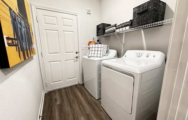 our apartments have a laundry room with a washer and dryer