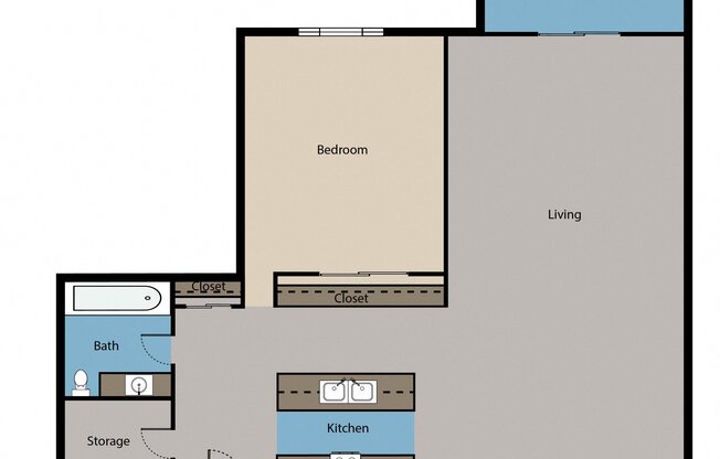 1 bed, 1 bath, 900 sqft, $1,060