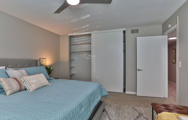 Bedroom with generous closet space