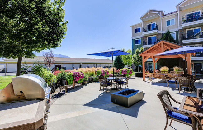 the courtyard at The Beckstead, Utah, 84095