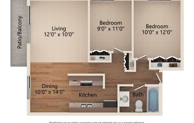 2 beds, 1 bath, 800 sqft, $1,450, Unit 60-209