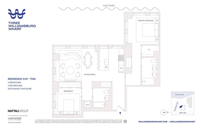 2 beds, 2 baths, $10,665, Unit 2107