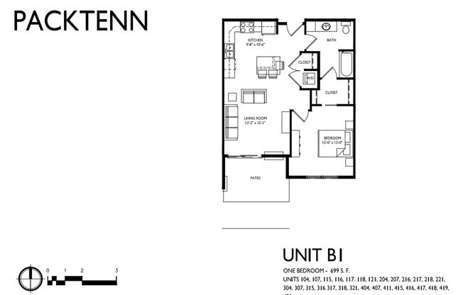 1 bed, 1 bath, 699 sqft, $1,395, Unit 321
