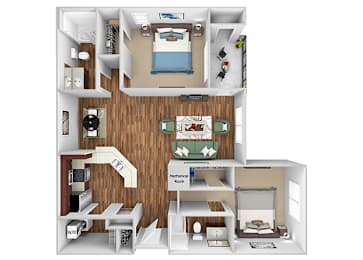 2 beds, 2 baths, 1,173 sqft, $1,693