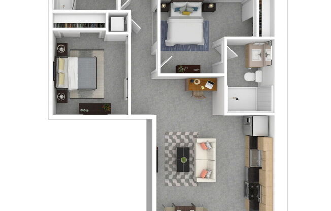 2 beds, 2 baths, 891 sqft, $5,200