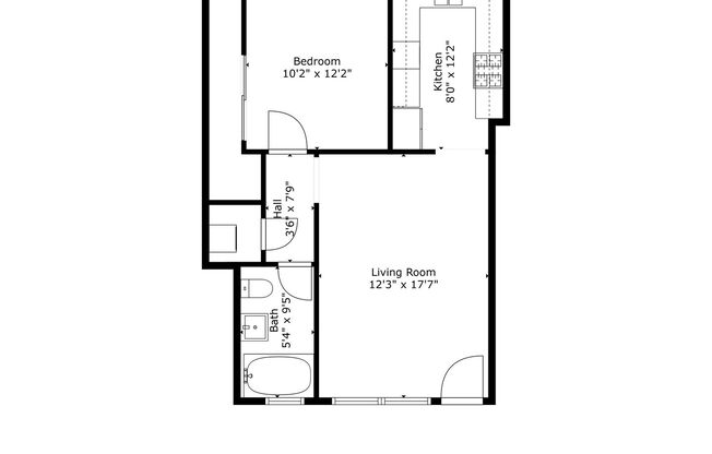 1 bed, 1 bath, 595 sqft, $2,095, Unit 06