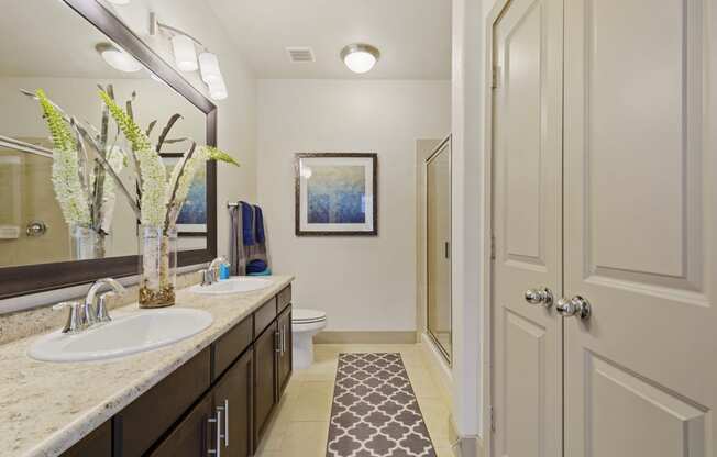 a bathroom with a sink and a toilet at Alvista Round Rock, Round Rock, TX, 78664