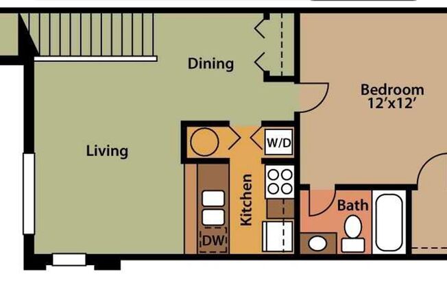 1 bed, 1 bath, 637 sqft, $1,615, Unit 034