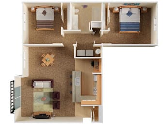 2 beds, 1 bath, 925 sqft, $1,618