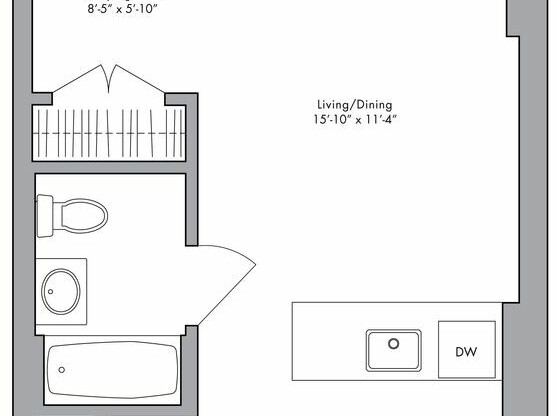 Studio, 1 bath, $3,630, Unit 4E