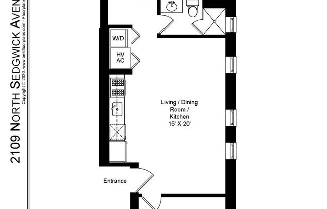 2 beds, 1 bath, 790 sqft, $3,795, Unit 2109-3