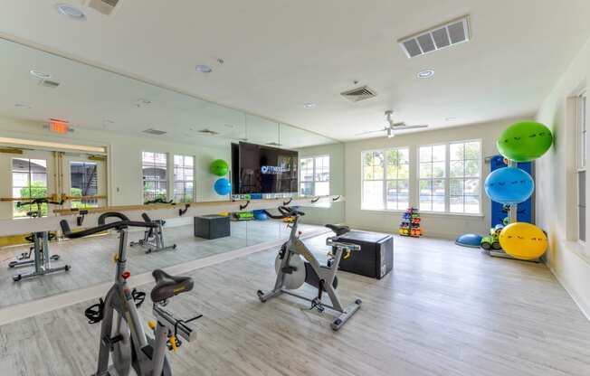 Fitness Center With Modern Equipment at The Bluestone Apartments, Bluffton, SC, 29910