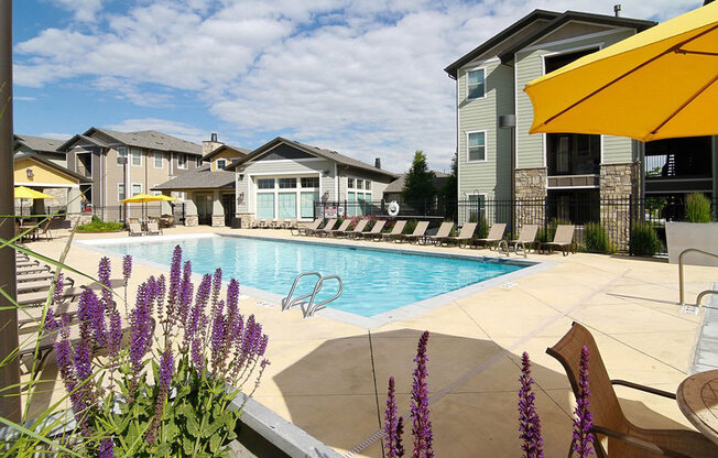 Poolside Dining Tables at Talavera at the Junction Apartments & Townhomes, Midvale