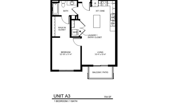 1 bed, 1 bath, 704 sqft, $1,641, Unit 209