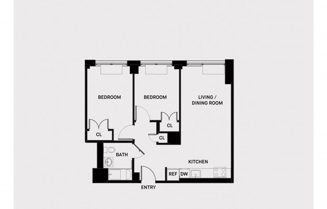 2 beds, 1 bath, $3,350, Unit 1222