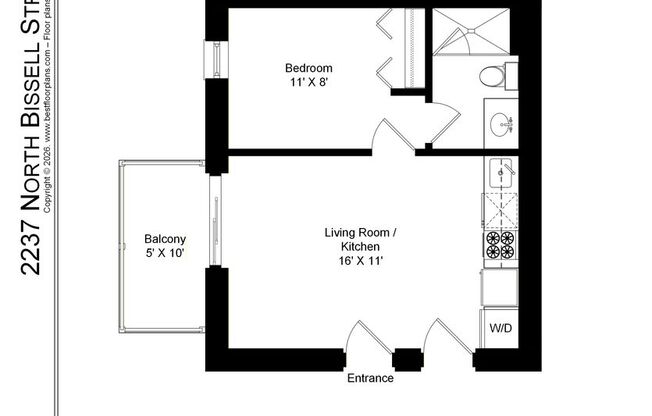 1 bed, 1 bath, 409 sqft, $2,250, Unit 2237-1E