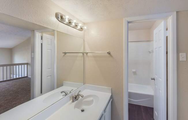Bathroom at Davenport Apartments in Dallas, TX