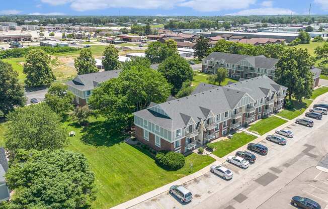 Drone View at Briarwood Apartments, Benton Harbor, Michigan