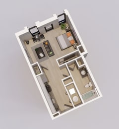 Studio, 1 bath, 560 sqft, $1,100