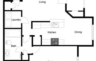 1 bed, 1 bath, 802 sqft, $1,319