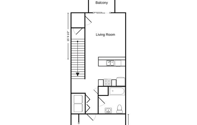 1 bed, 1 bath, 797 sqft, $1,150, Unit RO 10121-60