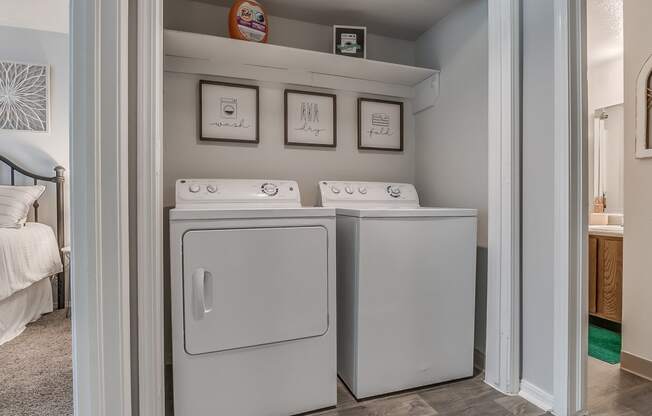 Closet Featuring Washer & Dryer