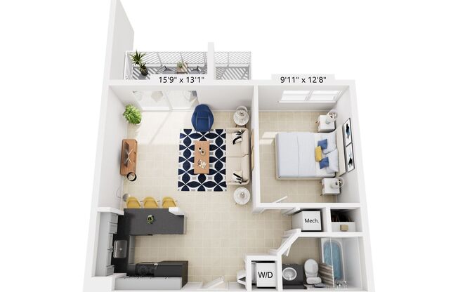 1 bed, 1 bath, 644 sqft, $1,575, Unit N255