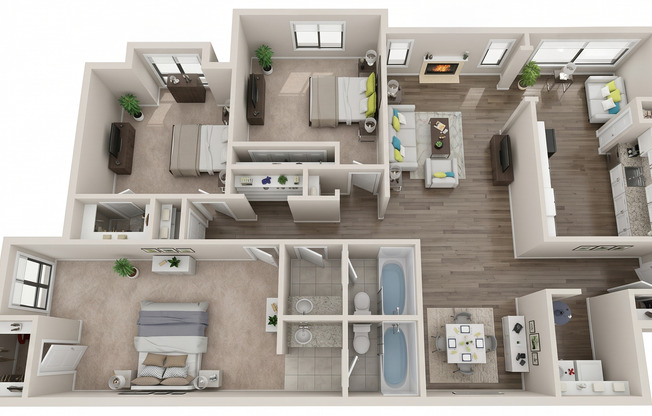 3 beds, 2 baths, 1,569 sqft, $1,649, Unit 1103