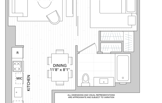 1 bed, 1 bath, 669 sqft, $4,500, Unit 506S