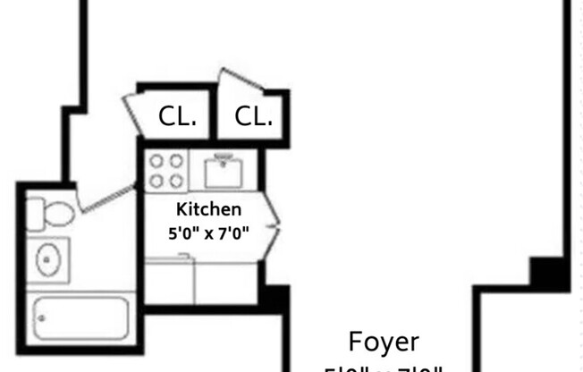 1 bed, 1 bath, $4,200, Unit 4J
