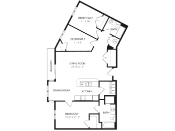 3 beds, 2 baths, 1,185 sqft, $1,860