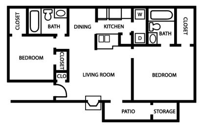 2 beds, 2 baths, 967 sqft, $1,570