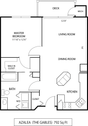 1 bed, 1 bath, 792 sqft, $1,650