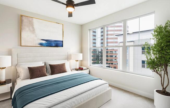 Spacious bedrooms with large windows for bright, airy living.