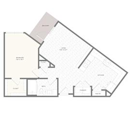 1 bed, 1 bath, 770 sqft, $1,528