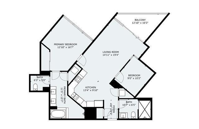 2 beds, 2 baths, 1,027 sqft, $6,900