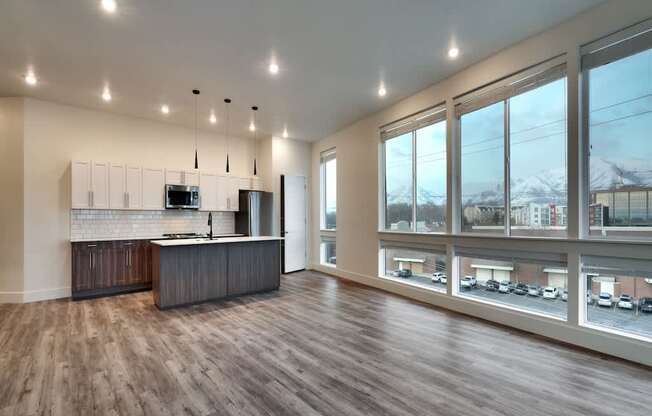 The Stack - Sugarhouse Apartments Kitchen with Island