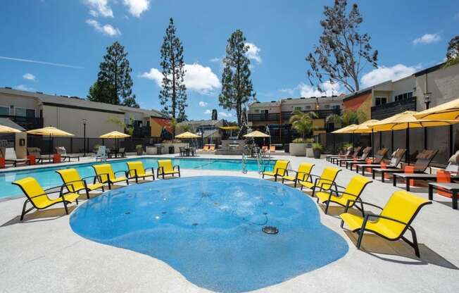 Splash pad at Horizon Apartments in Santa Ana, California