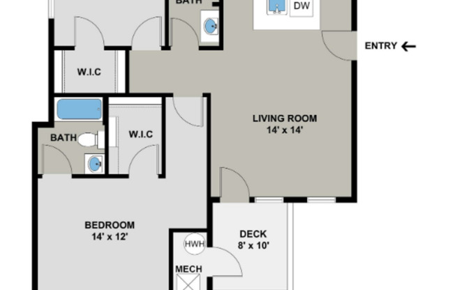 2 beds, 2 baths, 1,050 sqft, $1,985, Unit I1