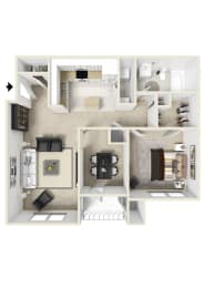 1 bed, 1 bath, 955 sqft, $1,306