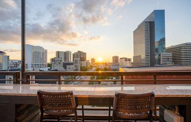 Breathtaking views overlooking the city