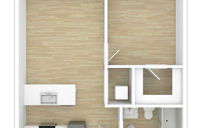 1 bed, 1 bath, 476 sqft, $2,325