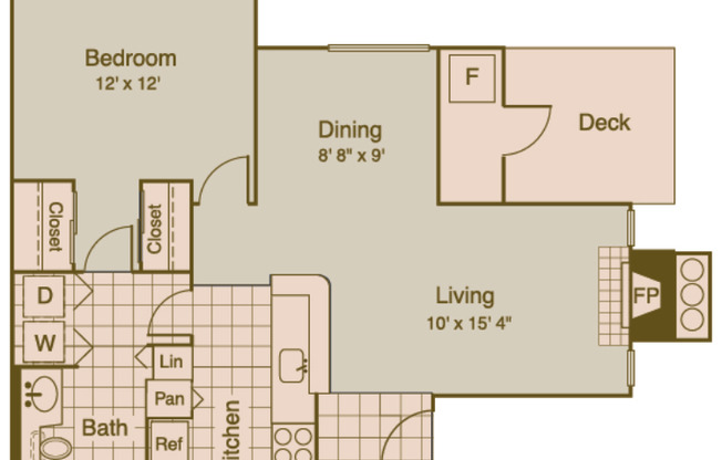 1 bed, 1 bath, 776 sqft, $1,220