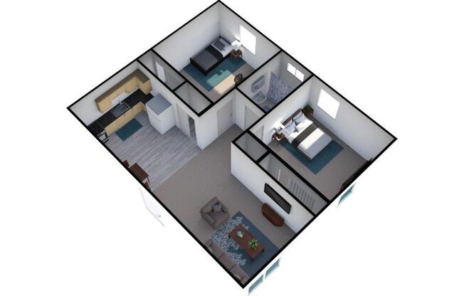 2 beds, 1 bath, 665 sqft, $1,040, Unit 1738F