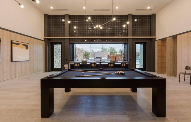 Recreation room with table games