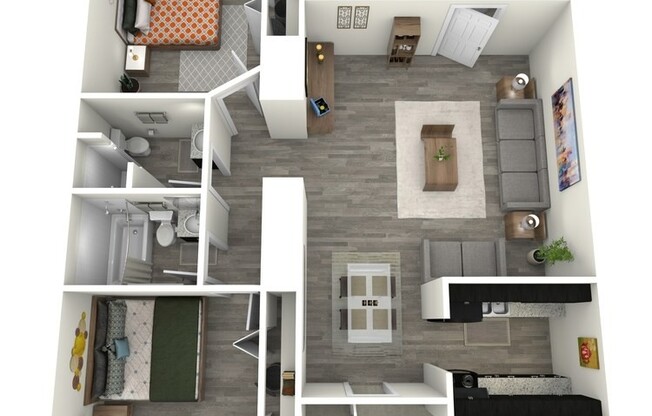 2 beds, 2 baths, 990 sqft, $999