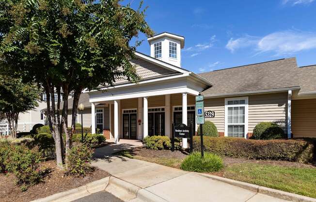 Leasing Office Exterior at Abberly Woods Apartment Homes, 28216