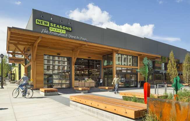 a rendering of the new seasons market building