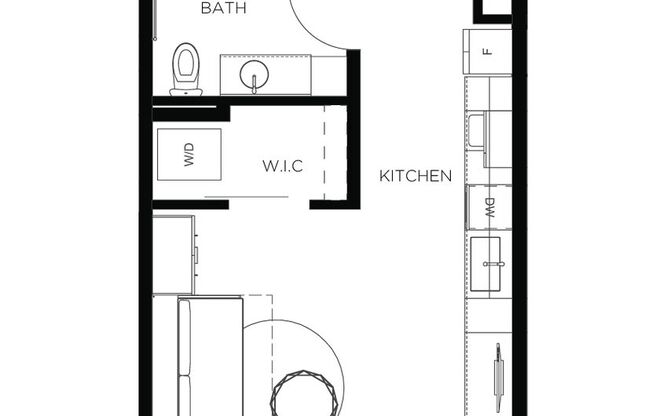 Studio, 1 bath, 448 sqft, $1,150